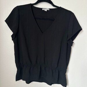 J. Crew Mercantile V-neck top with shirred waist